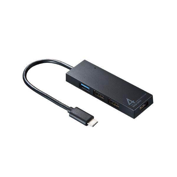 （まとめ）サンワサプライ USB Type Cコンボハブ USB-3TCH7BK【×10セット】 送料無料！：生活雑貨のお店！Vie-UP