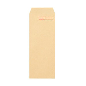 (まとめ) TANOSEE クラフト封筒 テープ付長4 70g/m2 〒枠あり 1パック(100枚) 【×10セット】