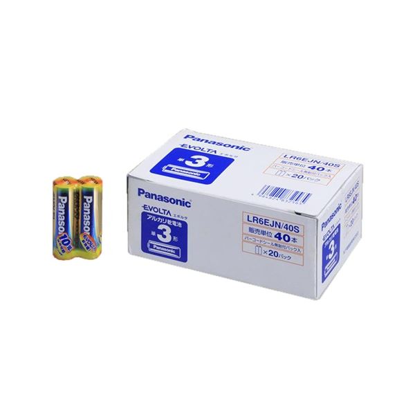 【59%OFF!】 (まとめ）パナソニック アルカリ乾電池 EVOLTA 単3形 LR6EJN 40S 1箱(40本) 送料無料！
