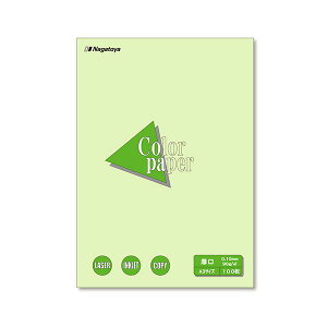 (まとめ) 長門屋商店 Color Paper A3 厚口 若草 ナ-1306 1冊(100枚) 【×10セット】