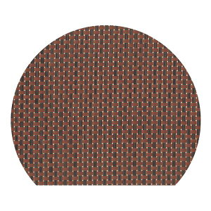 尺3 半月マット/トレー 【ブロンズ格子】 396mm×345mm PVC 塩ビ 〔和食 レストラン 居酒屋 店舗 お店 飲食業〕【代引不可】