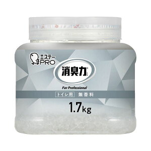 (まとめ) エステー 消臭力 業務用 ゲル トイレ用 本体 1.7kg 無香料 【×10セット】