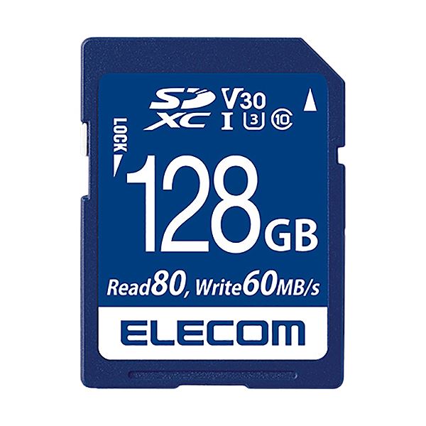 エレコム データ復旧SDXCカード（UHS-I U3 V30）128GB MF-FS128GU13V3R 1枚 送料無料！