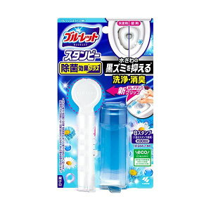 (まとめ) 小林製薬 ブルーレット スタンピー 除菌効果プラス 本体 フレッシュコットンの香り 1個 【×10セット】