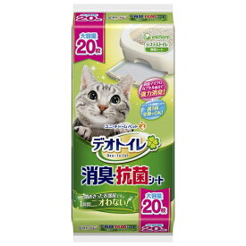 (まとめ）デオトイレ 消臭・抗菌シート 20枚 （ペット用品)【×6セット】