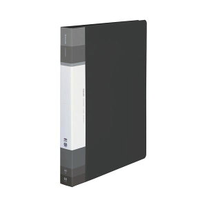 (まとめ)コクヨ クリヤーブック(Glassele) 固定式・背ポケット A4タテ 60ポケット ブラック ラ-GLB60D 1冊 【×10セット】