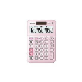 （まとめ） カシオ W税率電卓 ミニジャストタイプ 10桁 ピンク【×5セット】