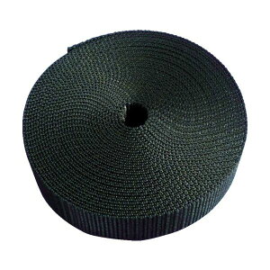 (まとめ) TRUSCO ナイロン平ベル 1.2t×20mm×5m 黒 TNB205-BK 1巻 【×5セット】