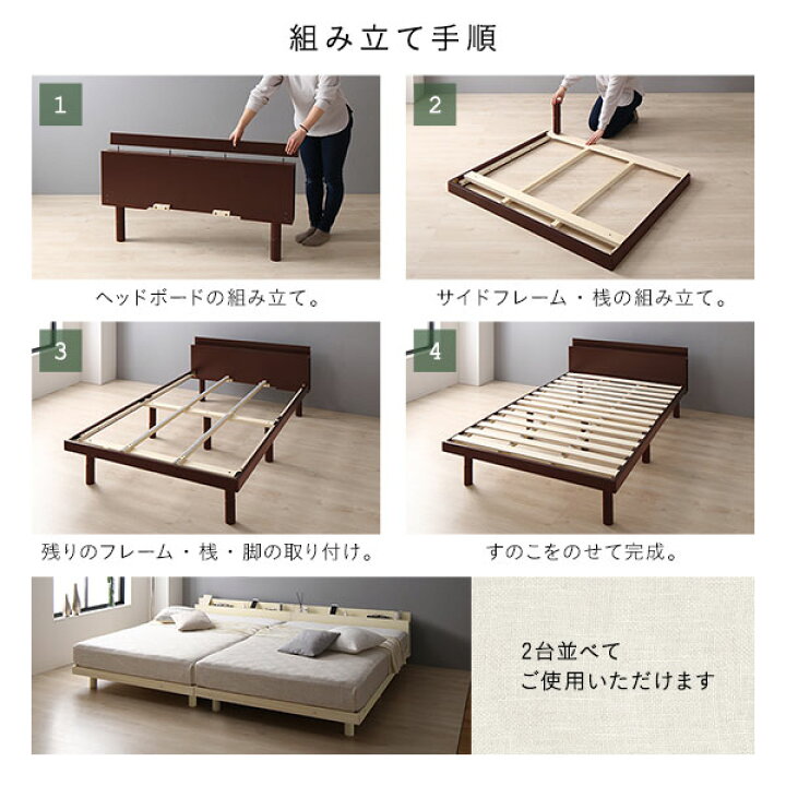 楽天市場】ベッド セミダブル ボンネルコイルマットレス付き 