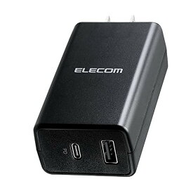 エレコム ACアダプター スマホ充電器 タイプCポート*1 USB-Aポート*1 ACDC-PD1757BK(1個)【エレコム(ELECOM)】