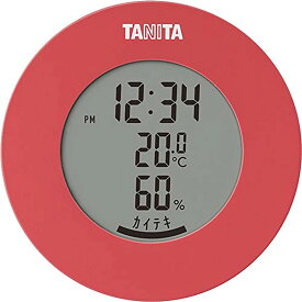 タニタ デジタル温湿度計 ピンク TT-585-PK(1個)【タニタ(TANITA)】[温度計 湿度計 卓上 マグネット 丸型 TT-585 PK]