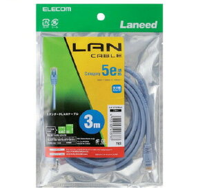 �G���R�� LAN�P�[�u�� CAT5E ���� 3m �u���[ LD-CTN�^BU3(1�{)�y�G���R��(ELECOM)�z