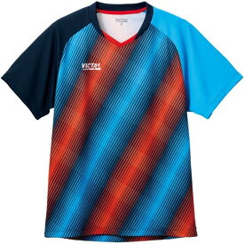ヴィクタス VICTAS 卓球 バイアスストライプゲームシャツ　ネイビー　150 ネイビー(6000) 150 612301