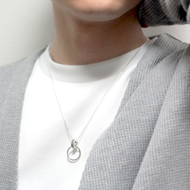 クーポン対象外 ペア ネックレス シンプル リングホルダー ペンダント 指輪 をネックレスにする メンズ レディース 黒 ピンク シルバー Lsp0107 Pair 人気 記念日 誕生日 カップル 彼女 誕生日プレゼント 女性 市松模様 Fucoa Cl