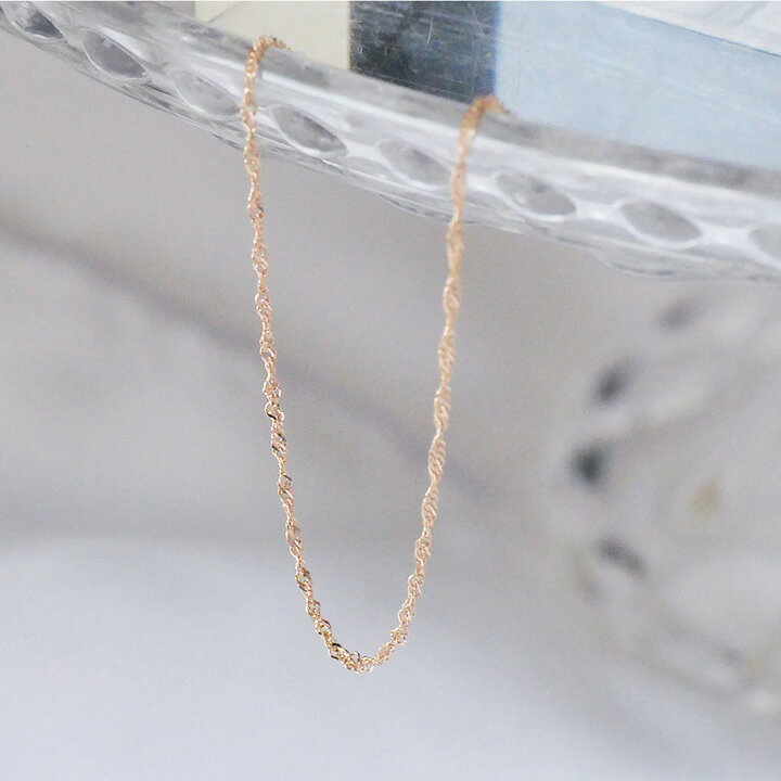 激安/本物18金/K18】40cm/0,5g/スクリューチェーンネックレス 18金喜平 