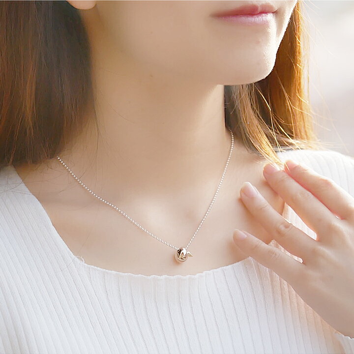 楽天市場】【ランキング受賞】天使の卵 ピンク シルバー ネックレス 