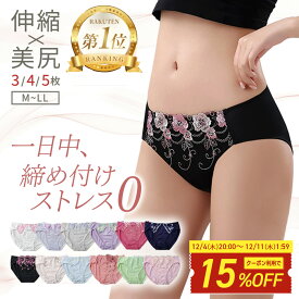 【15%OFFクーポン&最大P28倍】 レディース ショーツ ストレッチ 4枚 5枚 選べる 福袋 M L LL 送料無料 縦横によく伸びる 2way 単品 ナイロン スタンダード 女性 パンティー パンティ パンツ レース 下着 快適 フィット 伸縮 セット 抜群 美尻 可愛い かわいい 刺繍