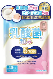 【医師・管理栄養士W監修】 乳酸菌 ビフィズス菌 酪酸菌 サプリ 5兆個/袋 乳酸菌25種 ビフィズス菌5種 約30日分 オリゴ糖 ナットウキナーゼ プロバイオティクス 国内製造 乳酸菌の和み