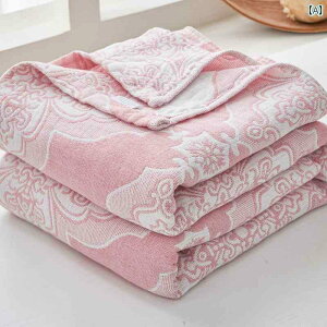 タオルケット ブランケット A級 綿 3 層 ガーゼ タオルケット 夏用お 昼寝用 エアコン 毛布 ベッド用 大人用 ソファー カバー