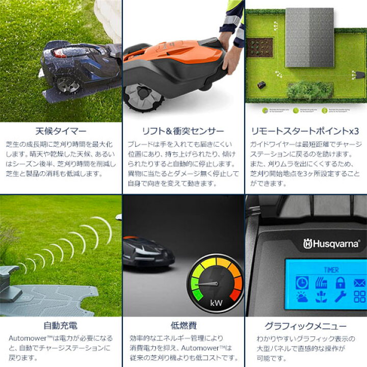 楽天市場】最大100%ポイントバック ロボット 芝刈機 Automower 305 