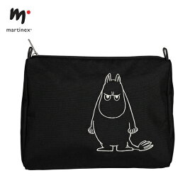 ムーミン ポーチ 大きめ 大人アングリー ブラック MOOMIN マルチ トラベル 通帳 ケース 収納 小物 雑貨 北欧 可愛い シンプル Martinex マルティネックス ギフト 送料無料 ラッピング対応 プレゼント キャラクター 雑貨 用