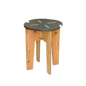 最大100%ポイントバック!※条件あり アウトドア チェア 折りたたみ椅子 キャンプ 椅子 スツール 木製 高さ43cm おしゃれ 折りたたみ 丸 円 スタッキング 塗装済 YOKA ヨカ ミッドスツール MID STO