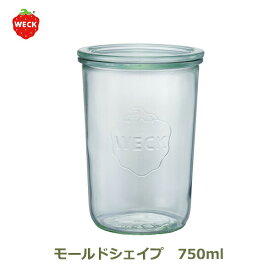 モールド シェイプ 750 ml WE-743 フタLサイズ MOLD SHAPE WECK ウェック キャニスター ガラス 保存 容器 耐熱 密閉 保存瓶 おしゃれ キッチン 収納 密閉 かわいい イチゴ いちご 柄 常温保存 長期保存