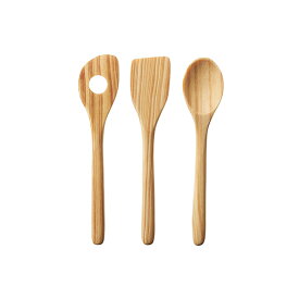【100円クーポン対象】WECK ウェック Wood Tool Set S 14cm 木製 スプーン スパチュラ 穴あきスパチュラ 3点セット メール便対応 WW-S301 さじ へら キャッシュレス還元