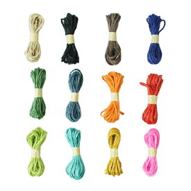 【100円クーポン対象】麻ひも 12 カラー お試し セット 約3m×12色 メール便 対応 ナッツシーン NUTSCENE 麻紐 リボン ラッピング 手芸 園芸 編み物 ジュート 紐 キャッシュレス還元