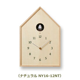 壁掛け時計 タカタレムノス バードハウス クロック 鳩時計 カッコー時計 掛け時計 レムノス 時計 おしゃれ アナログ時計 Lemnos 日本製 Birdhouse Clock NY16-12 シンプル アナログ ホワイト ナチュラル 送料無料