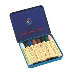 最大100%ポイントバック!※条件あり クレヨン お絵描きセット みつろう 8色 幼児 赤ちゃん が 舐めても 安心 安全 基本色 中間色 メール便対応 シュトックマー社 蜜蝋 STOCKMAR ST31002 ST32102 ラッ