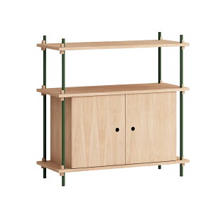 最大100%ポイントバック!※条件あり MOEBE ムーベ 棚 ラック シェルビング システム 奥行 D35cm 高さH85cm 調整可能 3段 オープン 木製 シェルフ オーク ブラック ナチュラル キャビネット シンプ