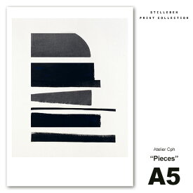 【100円クーポン対象】スティルレーベン STILLEBEN A5ポスター 148×210mm Pieces ピース メール便 Atelier Cph モノクロ デンマーク 北欧 インテリア おしゃれ キャッシュレス還元