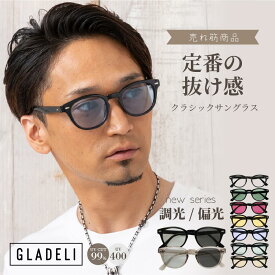 ＼NEW★調光偏光／ GLADELI 鯖江企画【G50-05】調光 偏光 サングラス 色が変わる おしゃれ 定番の抜け感 伊達メガネ 軽量 グラデリ 調光レンズ クラシック だてめがね 伊達眼鏡 クリア ブルー グレー ブラウン 紫外線 UVカット UV400 クリアレンズ Q