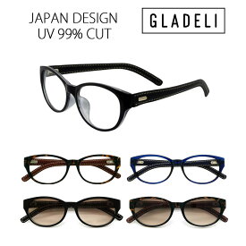 【送料無料】【全5色】GLADELI レザー テンプル 伊達メガネ 伊達眼鏡 だてメガネ G50-32 ブラック べっ甲 ネイビー 黒縁 黒 ブラウン レディース メンズ