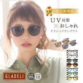 新色登場！ ＼楽天1位／ 鯖江企画 【GLADELI】G50-19 【全18色】おしゃれ サングラス 伊達眼鏡 伊達メガネ【送料無料】【グラデリ】 クラシック コンビ だてめがね べっ甲 かわいい レディース メンズ カラーレンズ クリアレンズ UVカット 紫外線カット