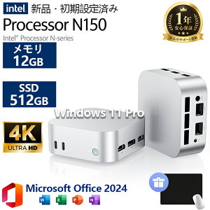�y���Ԍ��聚15%OFF�N�[�|�����|�C���g2�{�z �~�jPC Intel N150 Office�t2024�� �V�i Intel ������ DDR5 12GB SSD 512GB/256GB Windows 11 Pro 3.6GHz 2TB�g�� 3��ʏo�� LAN ×2 HDMI×2 WiFi5 USB3.2 *3 LAN*2 Bluetooth5.2 �݂�pc minip