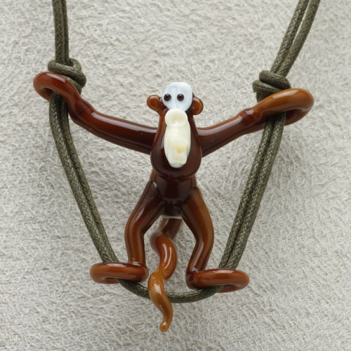 ネットショップ ベネチアンガラスネックレス モンキー お猿さんの