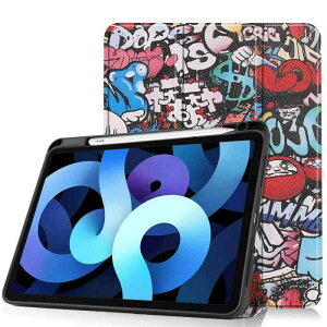iPad Air 5 2022�P�[�X�CiPad Air 4 2020�P�[�X�蒠�^�C�y�� �Y��O�܂�}���`�X�^���h�@�\�t���X�^���h�X�}�[�g�J�o�[�C�X�^�C���b�V�� 2022 iPad Air��5����/2020 iPad Air��l����10.9�C���`�J�o�[�C