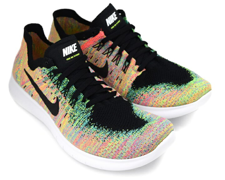 楽天市場 Nike Free Rn Flyknit 17 Gs Black White Blue Lagoon ナイキ フリー ラン フライニット 17 Gs ヴィレコ 楽天市場店