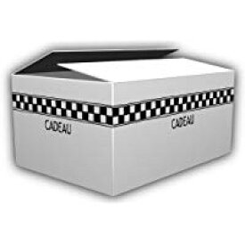 デザインダンボール L フレンチチェック ギフトボックス 大きめ カラー かわいい オシャレ 段ボール 箱 VillageBox 100サイズ