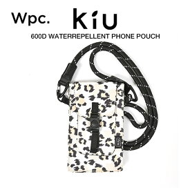 KiU Wpc スマホ フォンポーチ 首かけ 600D レオパード パターン 撥水加工 マチあり Wpc. ワールドパーティー K350-210