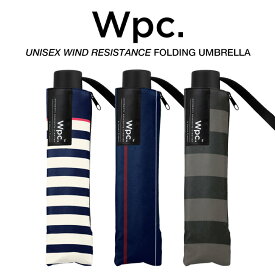 Wpc 折りたたみ傘 耐風傘 風に強い 大きい65cm傘 メンズ傘 ボーダー ストライプ柄 Wpc. ワールドパーティー UX003