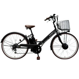 ◆お買い物マラソン期間5%OFFクーポン配布◆[完成車発送] 電動自転車 電動アシスト自転車 折りたたみ式 26インチ シティサイクル シマノ6段変速ギア 最大40km走行 型式認定 公道可能 通勤通学 街乗り 組立整備済 点検済 完成品 VILLAS CYCLE ヴィラスサイクル P-266E