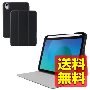 iPad mini (A17 Pro 2024�N) mini (��6����) �P�[�X �J�o�[ �I�[�g�X���[�v/�E�F�C�N �t���[�A���O�� �X�^���h Apple Pencil���[ �u���b�N �A�C�p�b�h �~�j / �A�C�p�b�g�~�j TB-A25SSABK / ELECOM �G���R�� �y��