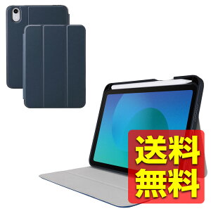 iPad mini (A17 Pro 2024�N) mini (��6����) �P�[�X �J�o�[ �I�[�g�X���[�v/�E�F�C�N �t���[�A���O�� �X�^���h Apple Pencil���[ �l�C�r�[ �A�C�p�b�h �~�j / �A�C�p�b�g�~�j TB-A25SSANV / ELECOM �G���R�� �y��