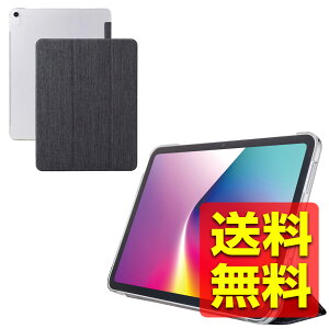 iPad Air 13�C���` (M3/M2) 2025/2024�N �P�[�X �J�o�[ 2�̊p�x���߉\ �t���b�v�t�� �N���A�P�[�X �X���[�v���[�h �t�@�u���b�N���n �u���b�N �A�C�p�b�h �A�C�p�b�g �G�A TB-A25XWVCBK / ELECOM �G���R