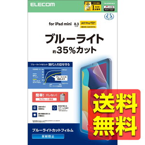 iPad mini (A17 Pro 2024�N) mini (��6����) �ی�t�B���� �u���[���C�g�J�b�g ���˖h�~ �G�A�[���X���H �w��h�~ �A�C�p�b�h �~�j / �A�C�p�b�g�~�j TB-A25SFLBLN / ELECOM �G���R�� �y���������z