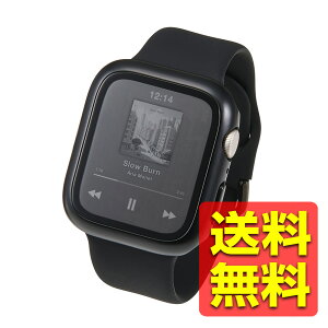 �A�b�v���E�H�b�` �J�o�[ Apple Watch �ی�P�[�X 44mm [Apple Watch SE3/SE2/SE �Ή�] �t���J�o�[ ���^���b�N�f�U�C�� �v���~�A���K���X 10H ���� �w��h�~ ��U�h�~ �u���b�N �S�ʕی� AW-25DFCGPBK / ELECOM 