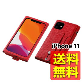 iPhone11 ケース カバー レザー clings（クリングス） Slim Hand Strap Case for iPhone 11 (レッド)アイフォン アイフォーン アイホン11 DCS-IPC19MPURD / Deff ディーフ 【送料無料】